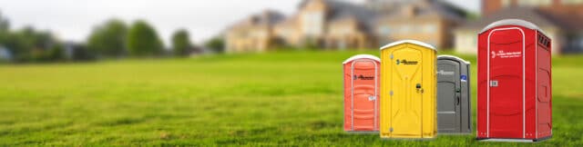 Various portable toilet units from 123 Portable Toilet Rental